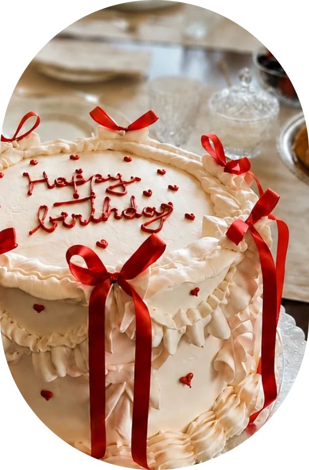 Bolo de festa, torta zero açúcar e bentô