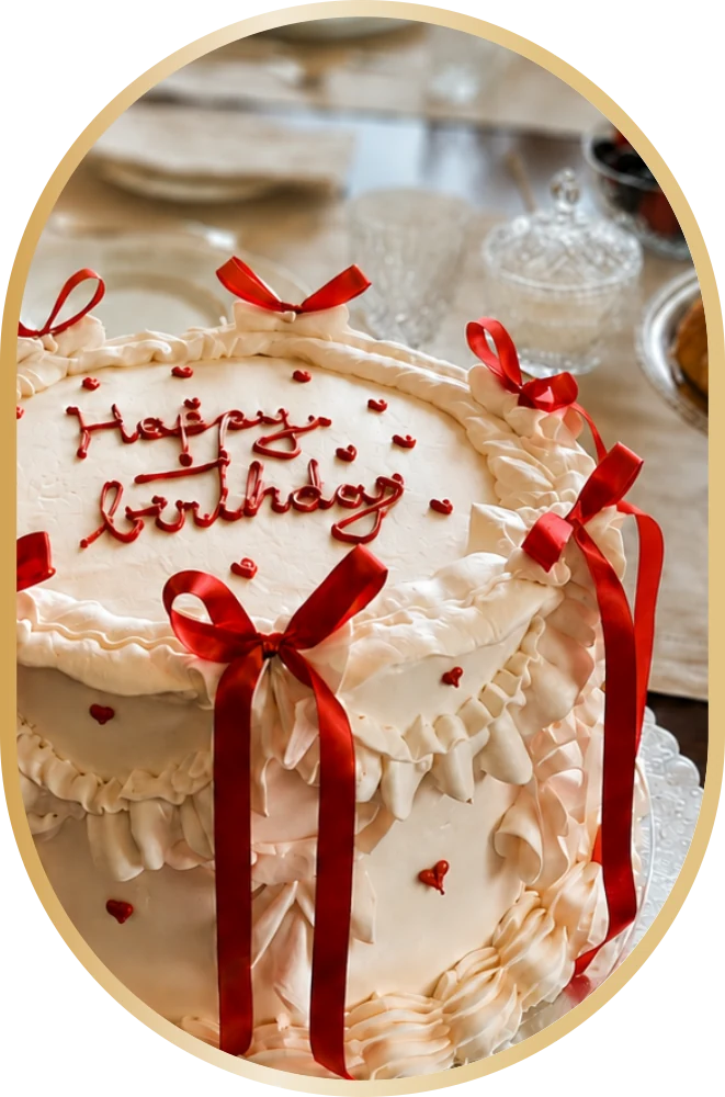 Bolo de festa, torta zero açúcar e bentô